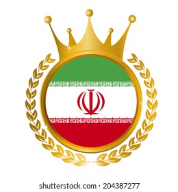 Iran national flag frame