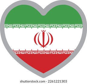 Iran national flag icon vector Illustration material