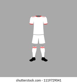 Iran national football form illustration. Detailed national soccer form illustrations. Premium quality graphic design icon. One of the collection icon for websites, web design on grey background
