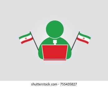 Iran Office Worker