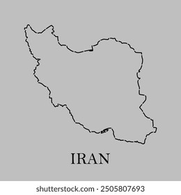 Iran outline map. Abstract design, vector illustration	