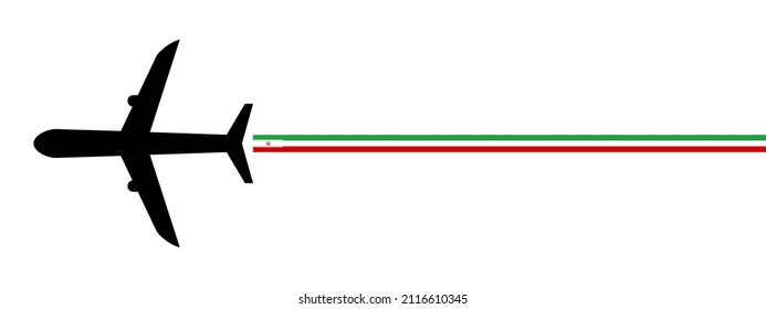 iran plane icon vector illustration. isolated on white background

