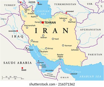 iran-political-map-capital-tehran-260nw-