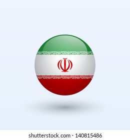 Iran Round Flag. Vector Illustration.