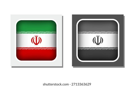 Symbol der abgerundeten Flagge des Iran-Platzes