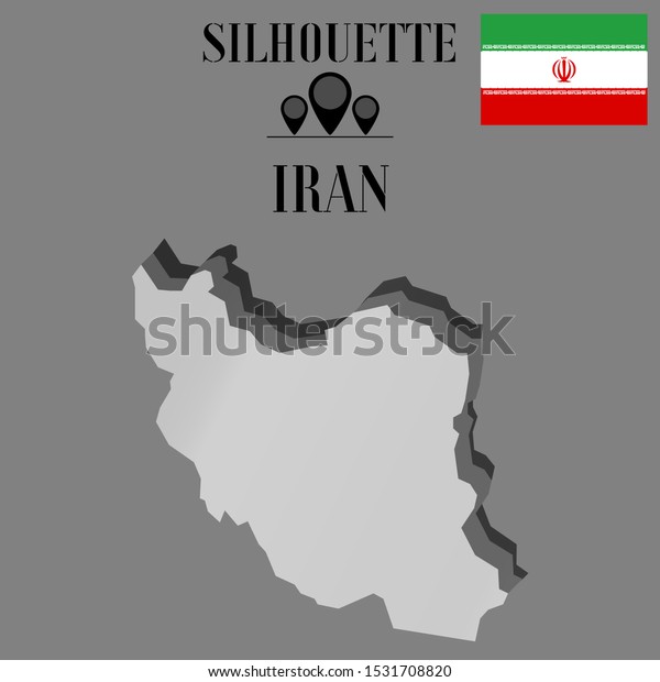 Iran Tehran Outline World Map Silhouette Stock Vector Royalty Free 1531708820