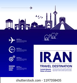 Iran Travel Destination vector.