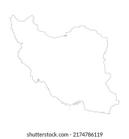 Iran vector country map outline