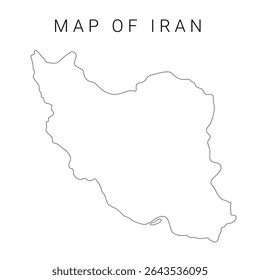Iran Vector illustration map, administrative political map of Iran, outline map of Iran, infographic isolated vector illustration border map eps 10