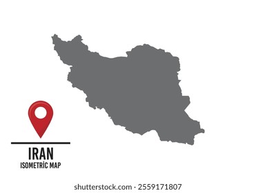 Iran vector map illustration, country map with markings. vector illustration.