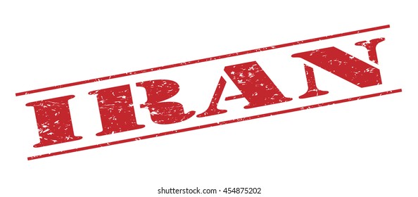 iran vector stamp on white background