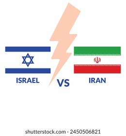  Krieg Iran gegen Israel. Israel gegen Iran Begriffsflaggen. Iran und Israel: politischer Konflikt, Wirtschaft, Kriegskrise, Beziehung, Handelskonzept. In: Muslims vs Jews War.