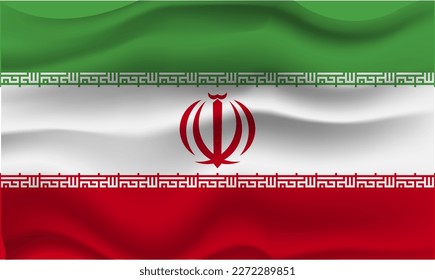 Iran waving flag realistic 3d