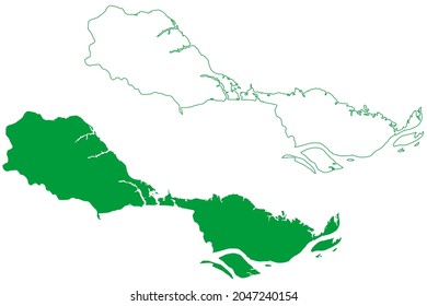 Iranduba municipality (Amazonas state, Municipalities of Brazil, Federative Republic of Brazil) map vector illustration, scribble sketch Iranduba map