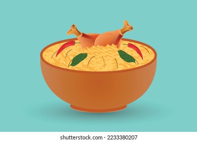 Diseño tradicional iraní de vectores de pilaf. 