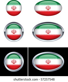 Iranian Flag Buttons