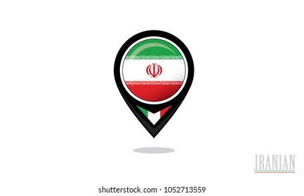 iranian flag and center