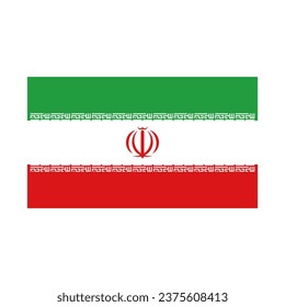 Iranian flag. Iran flag. Vector.