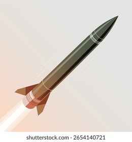 Ilustración de diseño de Vector de misiles voladores hipersónicos iraníes