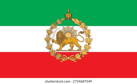 Iranian Persian Empire flag vector