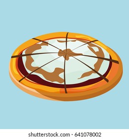 iranian pizza Vector Illustration
