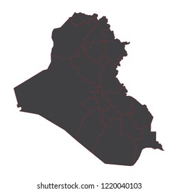 Iraq black map on white background vector
