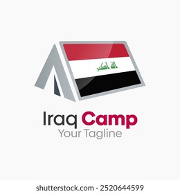 Design-Vorlage für das Logo des Iraq Camp. Gut für Unternehmen, Agentur, Gemeinschaft und Organisation