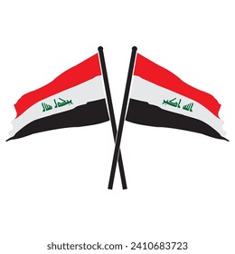 Iraq country flag icon vector illustration simple design