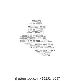 iraque mapa país fronteira vetor ícone técnico ilustração design