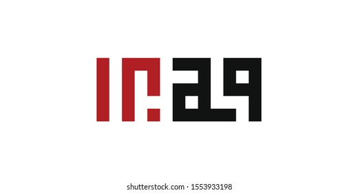 Iraq. Country Name. Creative square typography. Letter isolated vector.