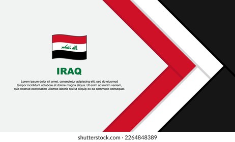 Iraq Flag Abstract Background Design Template. Iraq Independence Day Banner Cartoon Vector Illustration. Iraq Cartoon