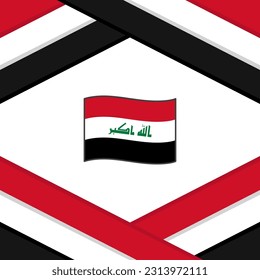 Iraq Flag Abstract Background Design Template. Iraq Independence Day Banner Social Media Post. Iraq Template