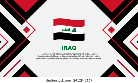 Iraq Flag Abstract Background Design Template. Iraq Independence Day Banner Wallpaper Vector Illustration. Iraq Illustration