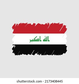 Iraq Flag Brush Strokes. National Flag