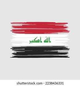 Irak-Flagge - Vektorgrafik mit Druckknopf