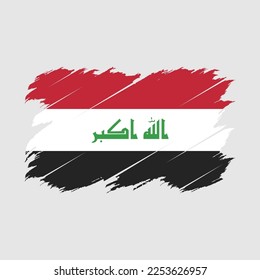 Irak-Flagge - Vektorgrafik mit Druckknopf