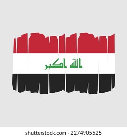 Iraq Flag Brush Vector Illustration