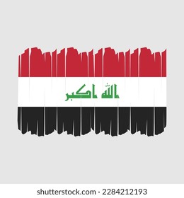 Iraq Flag Brush Vector Illustration