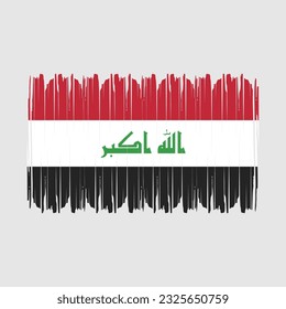 Iraq Flag Brush Vector Illustration