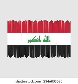 Iraq Flag Brush Vector Illustration