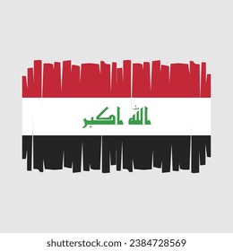 Iraq Flag Brush Vector Illustration