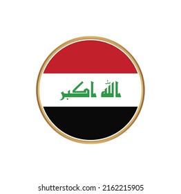 Iraq Flag with Circle Frame. National Flag