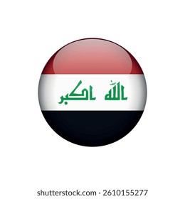 Iraq Flag Circle Vector Template