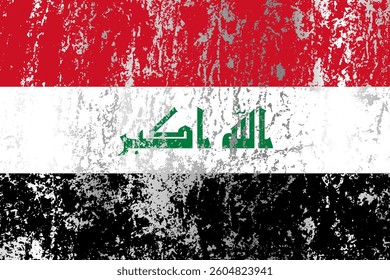 Iraq flag with grunge effect.