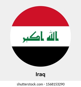 Iraq flag icon isolated vector illustration