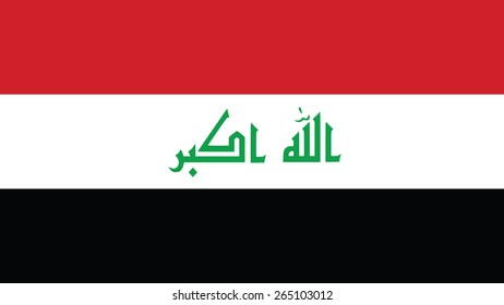 iraq Flag for Independence Day and infographic Vector illustration.