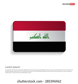 Iraq flag isolated on white background - vector illustration