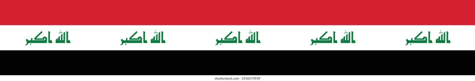 Iraq flag long banner digital vector illustration