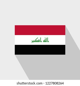 Iraq flag Long Shadow design vector
