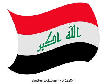 iraq flag moved by the wind